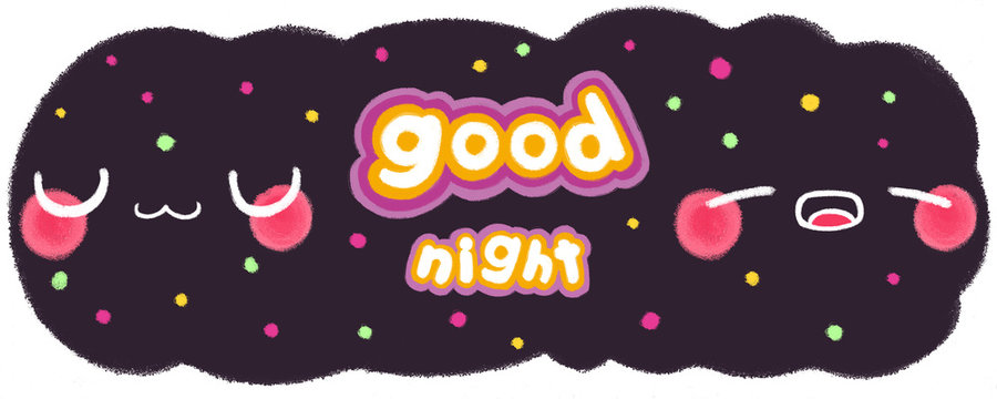 Good night banner.
