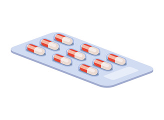 medicine drugs on white background