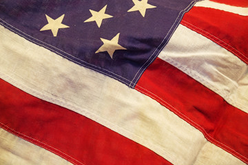 Old American Flag Detail
