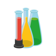 laboratory instruments in white background