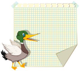 Duck on note template