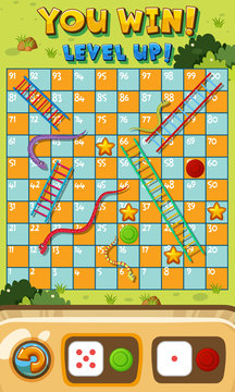 Snake ladder game template