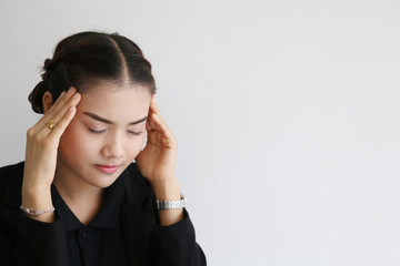 asian young woman with headache 1