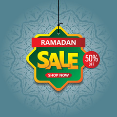 ramadan kareem sale banner vector