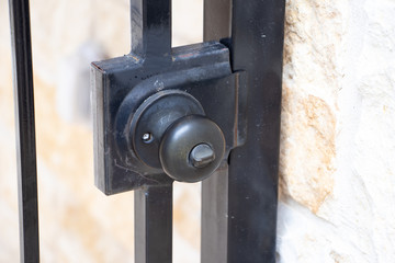 wrought iron gate doorknob