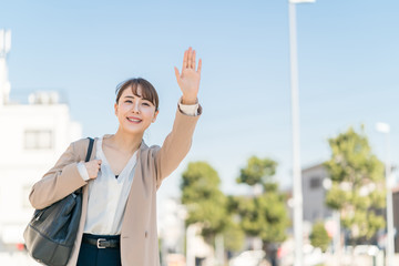 タクシー・女性