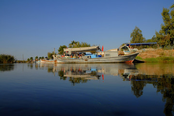 Fototapeta na wymiar traditional thai boat on the river