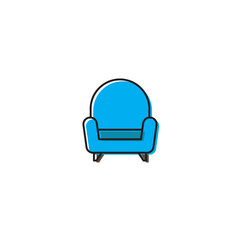 Sofa, couch vector icon concept, isolated on white background