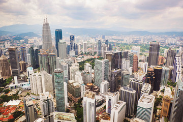 Obraz premium Kuala Lumpur city landscape view of skyline top view cityscape at Kuala Lumpur Malaysia Asian