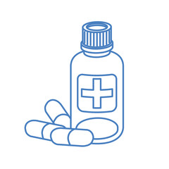 Obraz premium medicine drugs on white background