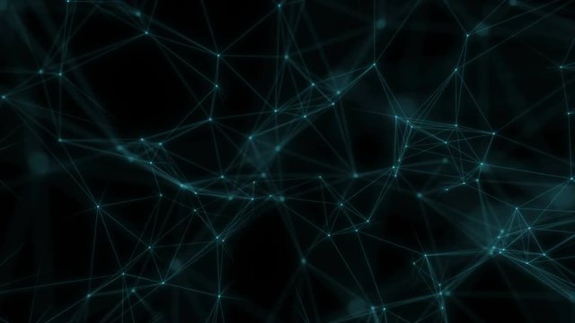 Abstract digital data nodes and connection paths within any type of network or system of networks. Animation for visuals, vj, light presentations or as motion background. Seamless Loop. 4k