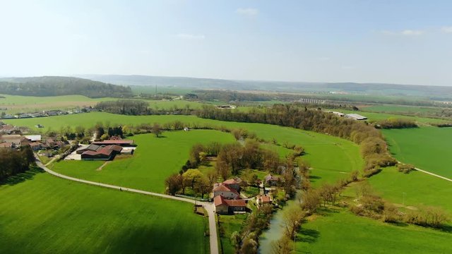 Top view of the beautiful Farm