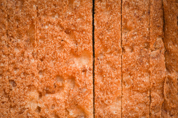 close up bread sliced texture background - Whole wheat bread cut