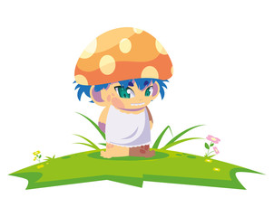 fungu elf in garden magic character