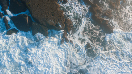 Aerial View of Rocky Coast and Beach of Great Ocean Road, Australia