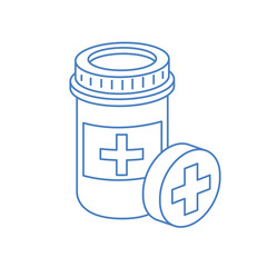 medicine drugs on white background