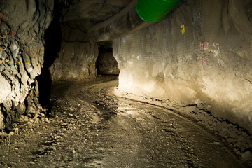 Underground Tunnel in Deep Mine