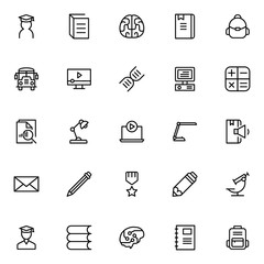 College line icon set.