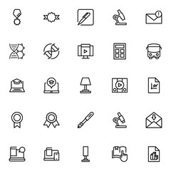 College line icon set.