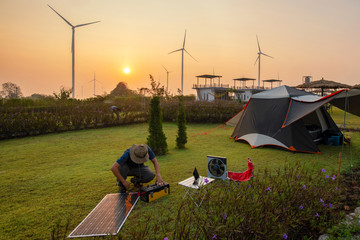 Solar Chargers for Camping, Power Box Battery Camping, Flexible solar panels