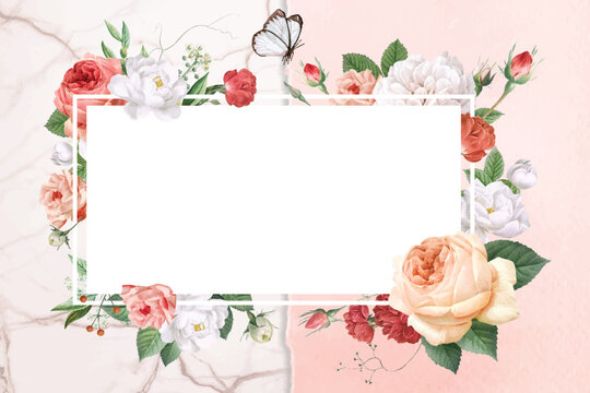 Elegant floral frame