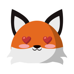 Cute fox animal cartoon vector illustration