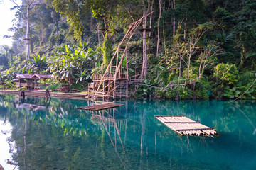 Blue lagoon, Vang vieng, Laos