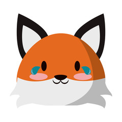 Cute fox animal cartoon vector illustration