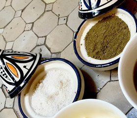 Salt and Pepper in Moroccan Pottery