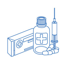 Fototapeta premium medicine drugs on white background