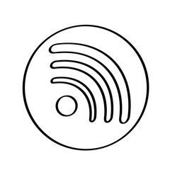 Isolated wifi icon on a white background - Vector