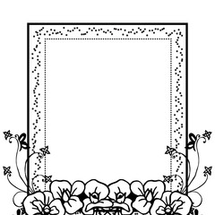 Vector illustration greeting card with drawing wreath frame