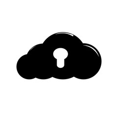 Cloud computing icon on a white background - Vector