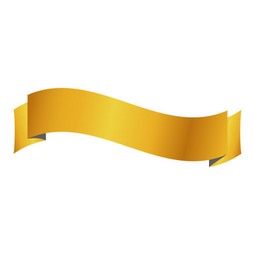 Isolated elegant golden luxury ribbon image - Vector