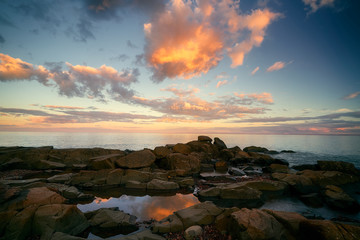 Beautiful sunset over Lake Superior