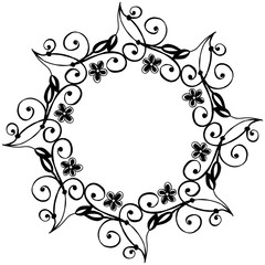 Vector illustration various flower frame for design wallpaper