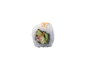 sushi rolls isolated background