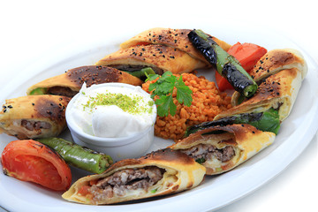 beyti called wrapped turkish kebab