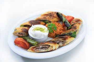 beyti called wrapped turkish kebab