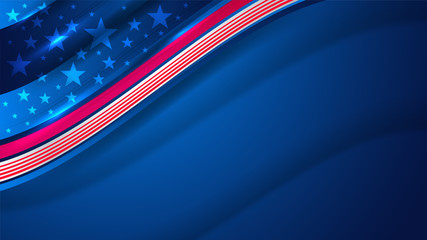 USA Color background concept for independence, veterans, labor, memorial day and events