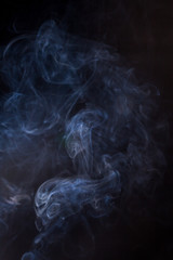 Smoke on a black background.