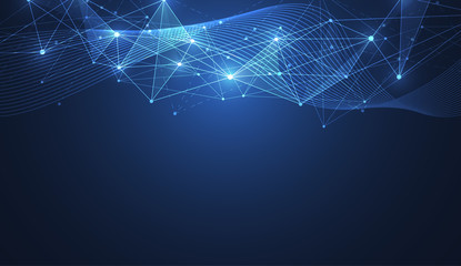 Internet connection, abstract sense of science and technology graphic design. Vector illustration