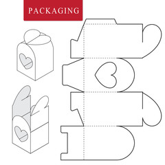 Fototapeta na wymiar Package for bakery.Vector Illustration of Box.Package Template. Isolated White Retail Mock up.