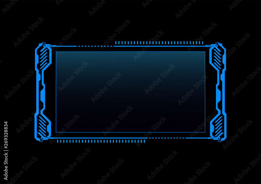 Poster abstract technology frame template design background. future futuristic ui screen system virtual. ve