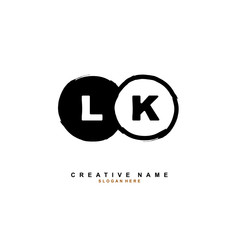 L K LK Initial logo template vector. Letter logo concept