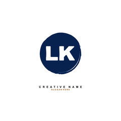 L K LK Initial logo template vector. Letter logo concept