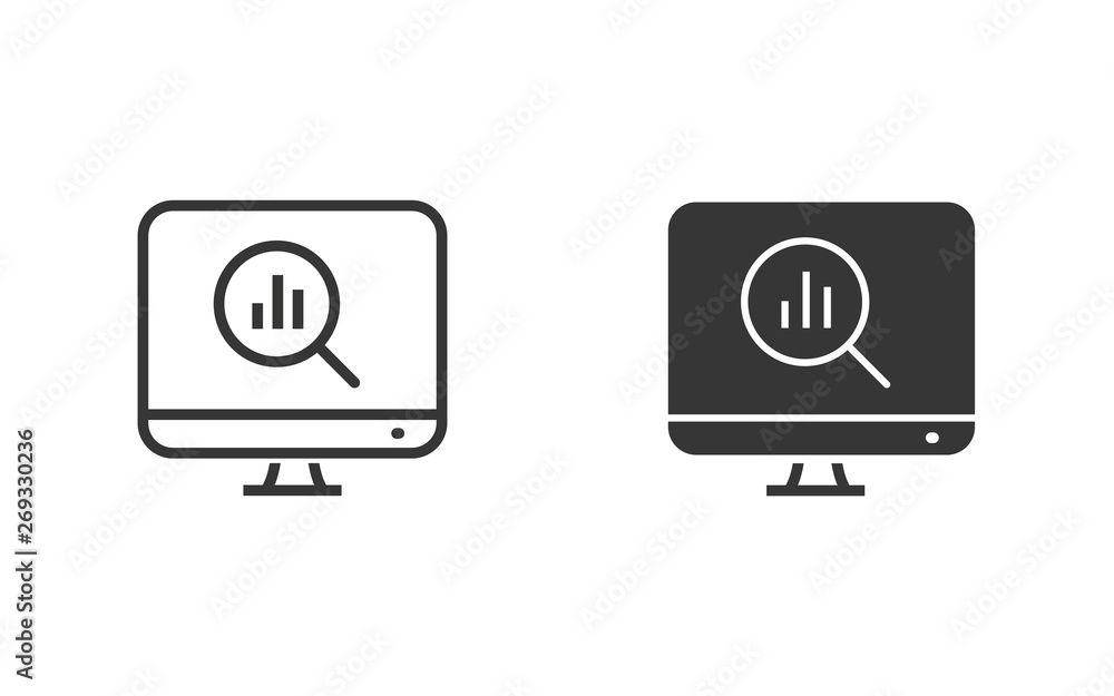 Aufkleber data analysis vector icon for graphic and web design.