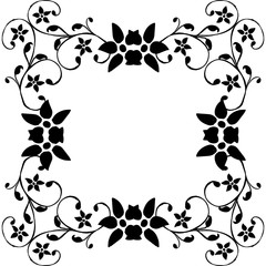 Vector illustration cute flower frame for wallpaper decoration