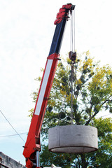Naklejka premium crane for lifting cargo