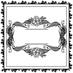 Vector illustration beautiful wreath frame for invitation card
